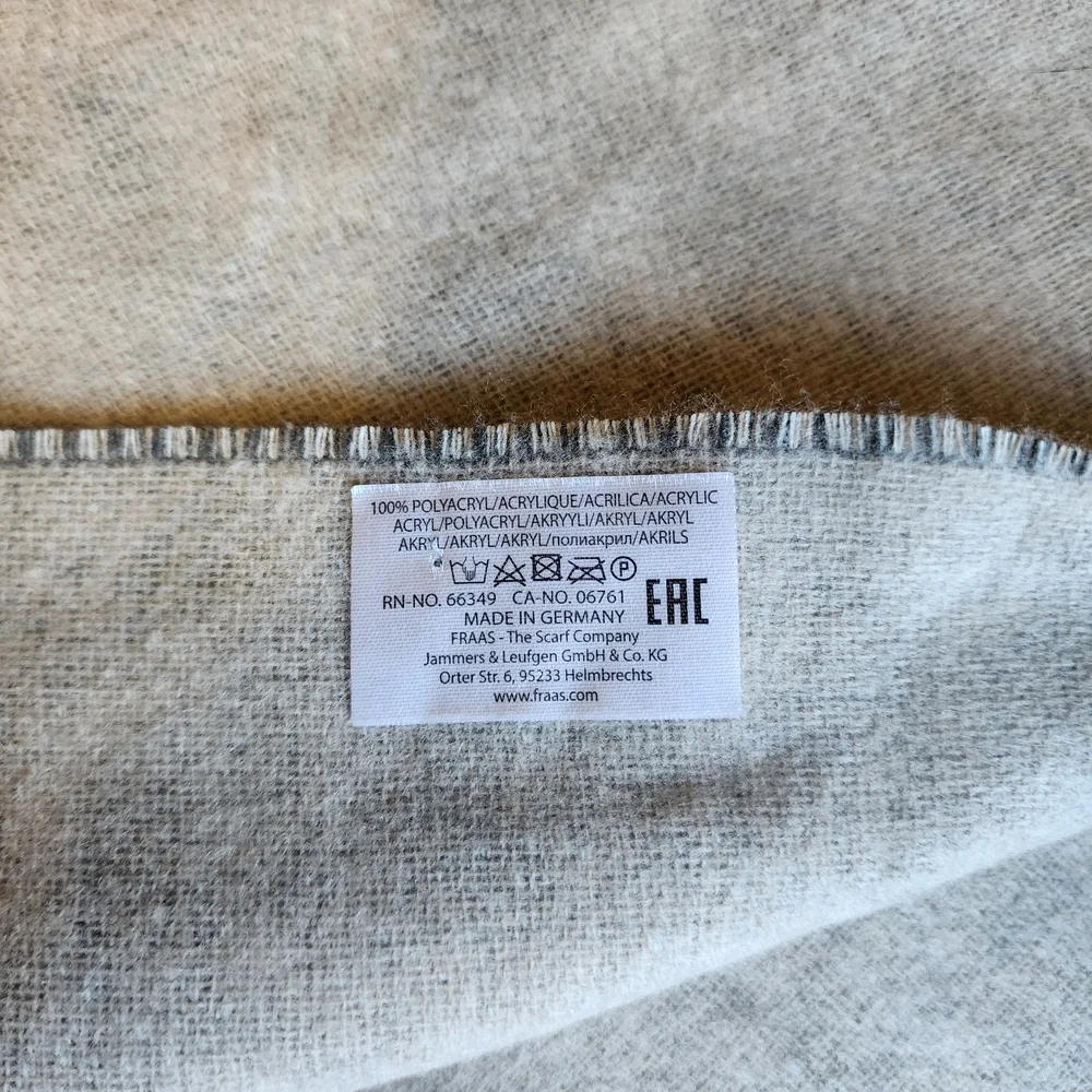 FRAAS Feel Cashmink Taupe & Grey Leopard Oversized Scarf
